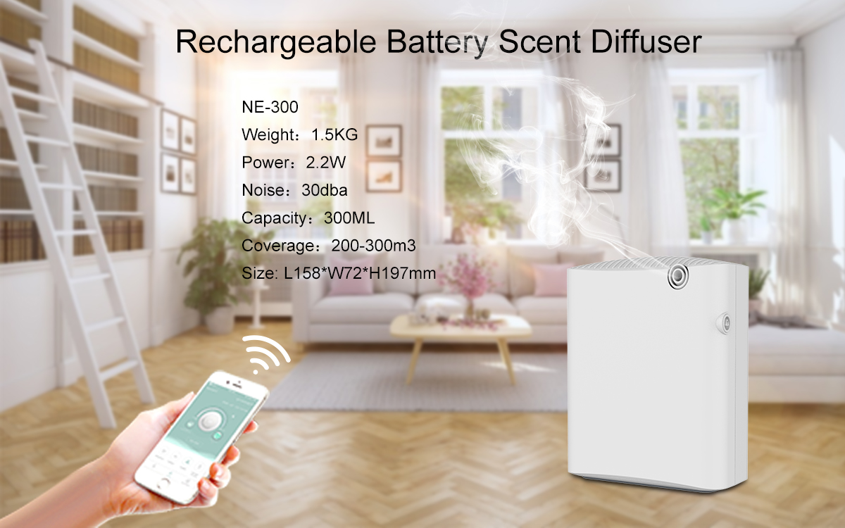 Crearoma Lithium battery operated aroma diffusers rechargeable battery powered scent machine